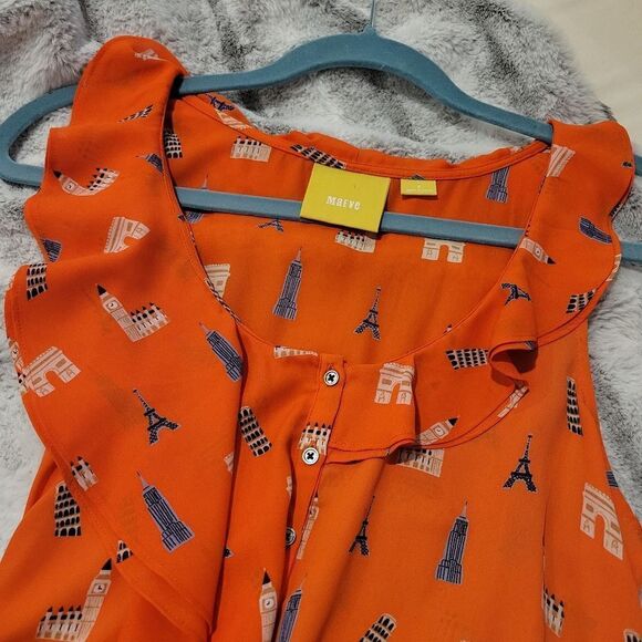 Anthropologie Maeve Aurelie Paris blouse, Size 6. - Picture 5 of 10